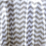 120" Round Jazzed Up Chevron Tablecloths - White / Silver#whtbkgd