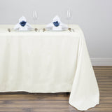 50"x120" Ivory Polyester Rectangular Tablecloth