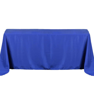 Enhance Your Event Decor with the Royal Blue Polyester Tablecloth