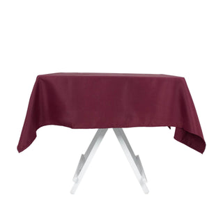 Experience Elegance and Versatility with the Burgundy Seamless Premium Polyester Square Tablecloth