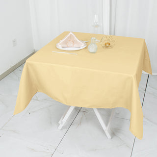 Versatile and Durable Champagne Tablecloth for Every Occasion