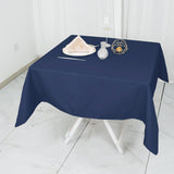 54inch Navy Blue 200 GSM Seamless Premium Polyester Square Tablecloth