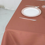 54inch Terracotta 200 GSM Seamless Premium Polyester Square Tablecloth
