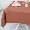 54inch Terracotta 200 GSM Seamless Premium Polyester Square Tablecloth