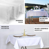 54x54inch White 200 GSM Seamless Premium Polyester Square Tablecloth