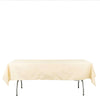 54x96Inch Beige Polyester Linen Rectangle Tablecloth
