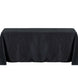 54x96Inch Black Polyester Linen Rectangle Tablecloth