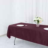 54x96Inch Burgundy Polyester Linen Rectangle Tablecloth