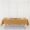 54x96Inch Gold Polyester Linen Rectangle Tablecloth
