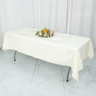 Easy to Clean and Maintain Ivory Tablecloth