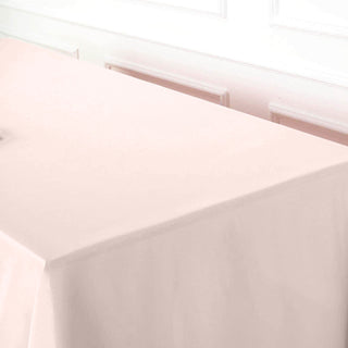 Create a Stunning Table Setting with the Blush 60x102 Polyester Tablecloth