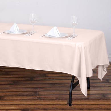 60x102inch Polyester Tablecloth - Blush