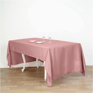 Add Elegance to Your Event with the Dusty Rose Polyester Tablecloth
