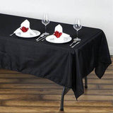 60x102inch Black Polyester Rectangular Tablecloth