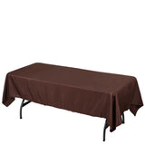 60"x102" Chocolate Polyester Rectangular Tablecloth