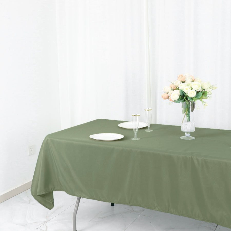 60x102inch Eucalyptus Sage Green Polyester Rectangular Tablecloth