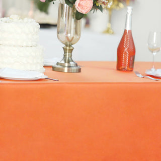 Create a Stunning Orange Event Decor with the 60x102 Seamless Polyester Rectangular Tablecloth