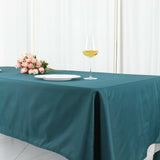 60x102inch Peacock Teal Polyester Rectangular Tablecloth