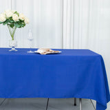 60x102inch Royal Blue 200 GSM Seamless Premium Polyester Rectangular Tablecloth