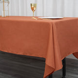 Terracotta (Rust) Seamless Polyester Rectangular Tablecloth - 60x102inch