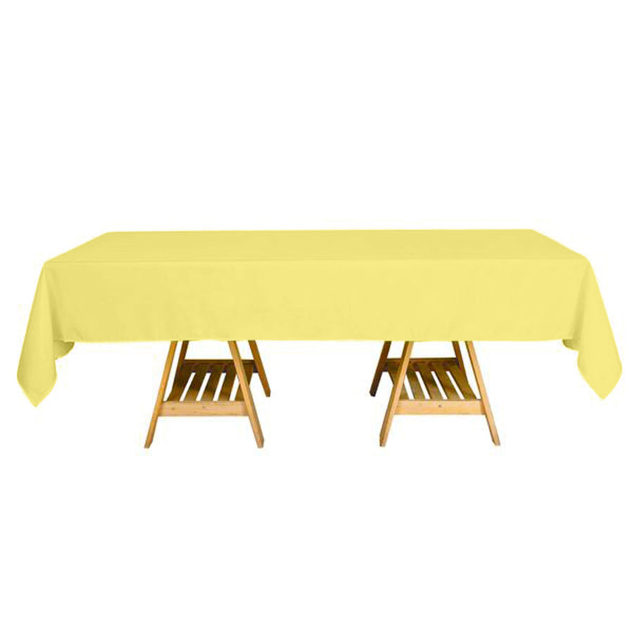 60inch x 102inch Yellow Polyester Rectangular Tablecloth
