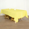60inch x 102inch Yellow Polyester Rectangular Tablecloth