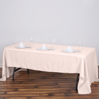 Blush Seamless Polyester Tablecloth for Elegant Event Décor