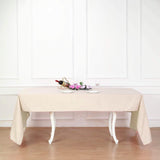 60inch x 126inch Beige Seamless Polyester Rectangular Tablecloth