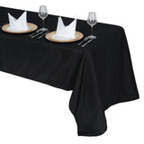 60x126inch Black 200 GSM Seamless Premium Polyester Rectangular Tablecloth