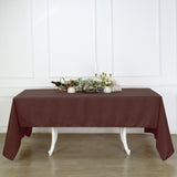 60x126Inch Chocolate Seamless Polyester Rectangular Tablecloth