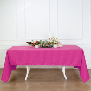 Create Unforgettable Memories with the Fuchsia Seamless Polyester Rectangular Tablecloth