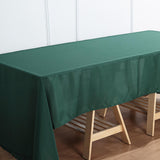 60x126Inch Hunter Emerald Green Seamless Polyester Rectangular Tablecloth