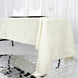 60x126inch Ivory 200 GSM Seamless Premium Polyester Rectangular Tablecloth