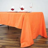 60x126Inch Orange Seamless Polyester Rectangular Tablecloth
