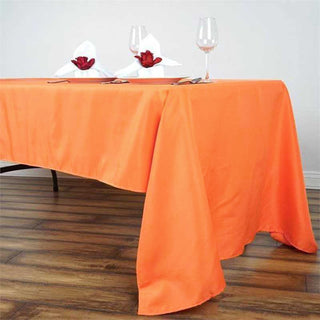 Complete Your Event Decor with the Orange Polyester Tablecloth