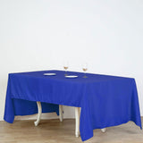 60x126Inch Royal Blue Seamless Polyester Rectangular Tablecloth