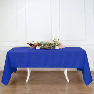 Elevate Your Event with the Royal Blue Polyester Rectangular Tablecloth