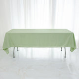 60x126Inch Sage Green Seamless Polyester Rectangular Tablecloth