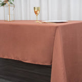 Terracotta (Rust) Seamless Polyester Rectangular Tablecloth - 60x126inch