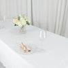 60x126Inch White Seamless Polyester Rectangular Tablecloth