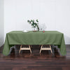 60x126Inch Olive Green Seamless Polyester Rectangular Tablecloth