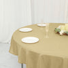 70inch Round Champagne Polyester Linen Tablecloth