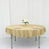 70inch Round Champagne Polyester Linen Tablecloth