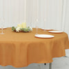 70inch Round Gold Polyester Linen Tablecloth