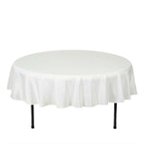 70inch Round Ivory Polyester Linen Tablecloth