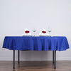 70inch Round Royal Blue Polyester Linen Tablecloth