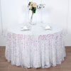 120 Inch | Big Payette Iridescent Sequin Round Tablecloth Premium Collection | TableclothsFactory