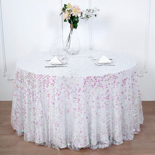 Elegant Iridescent Sequin Tablecloth for a Dazzling Event