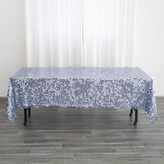 Dusty Blue Sequin Tablecloth for Stunning Event Décor