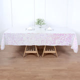 60x102 inches Big Payette Iridescent Sequin Rectangle Tablecloth